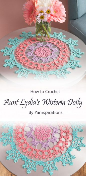 Aunt Lydia's Wisteria Doily By Yarnspirations