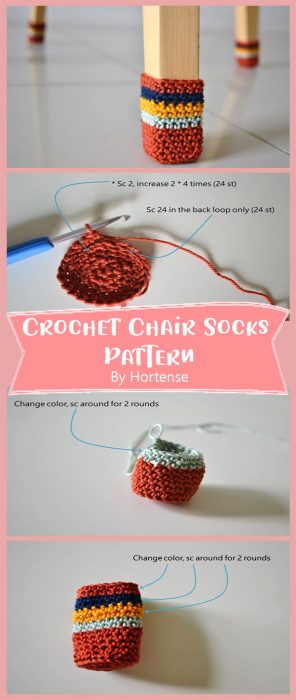 Crochet Chair Socks Pattern By Hortense