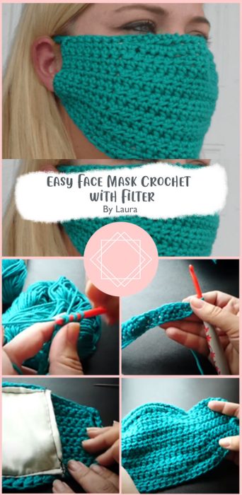 Easy Face Mask Crochet with Filter By Laura