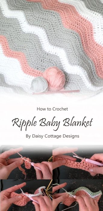 Ripple Baby Blanket Crochet Pattern By Daisy Cottage Designs
