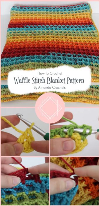 Waffle Stitch Blanket Pattern By Amanda Crochets