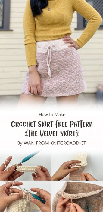 Crochet Skirt (Free Pattern): The Velvet Skirt By WAN FROM KNITCROADDICT