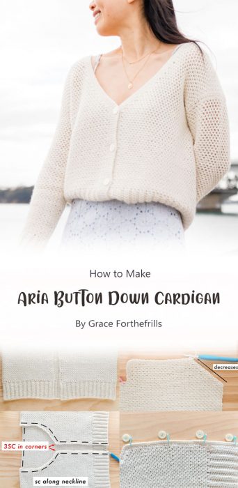 Aria Button Down Cardigan By Grace Forthefrills