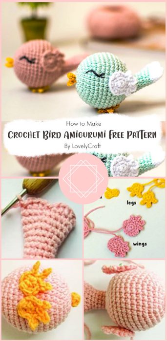 Crochet Bird Amigurumi Free Pattern By LovelyCraft