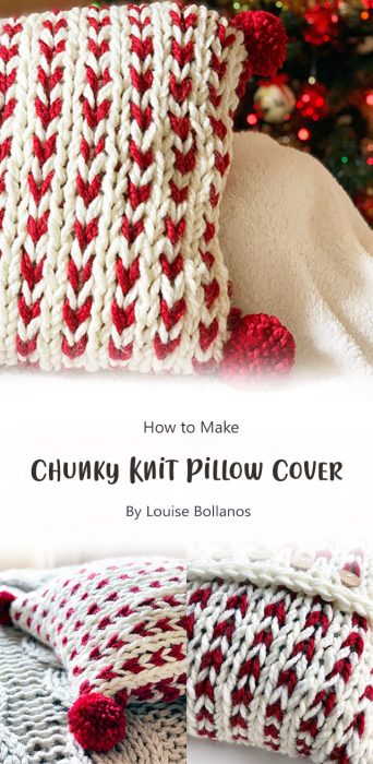 Chunky Knit Pillow Cover By Louise Bollanos