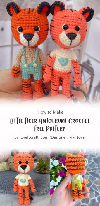 Little Tiger Amigurumi Crochet Free Pattern By lovelycraft. com (Designer vivi_toys)
