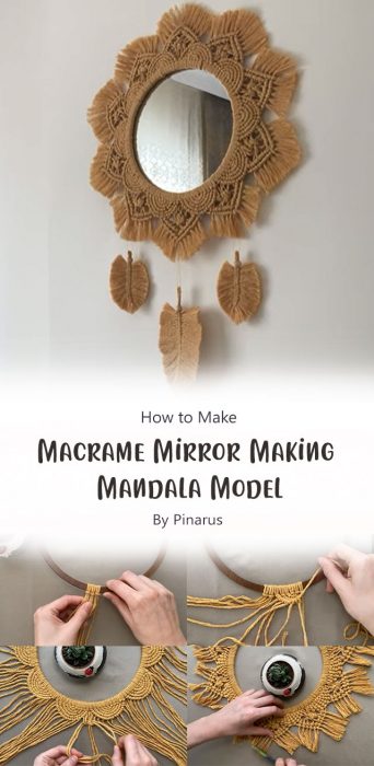 Macrame Mirror Making-Mandala Model By Pinarus