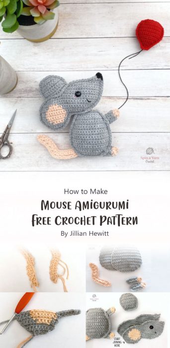 Mouse Amigurumi Free Crochet Pattern By Jillian Hewitt