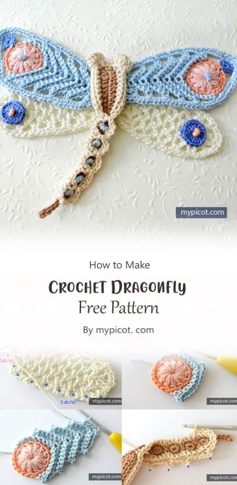 Crochet Dragonfly Pattern By mypicot. com
