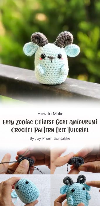 Easy Zodiac Chinese Goat Amigurumi Crochet Pattern Free Tutorial By Joy Pham Sontakke