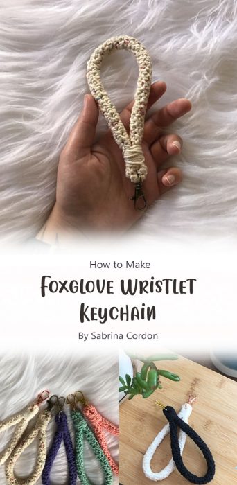 Foxglove Wristlet Keychain By Sabrina Cordon