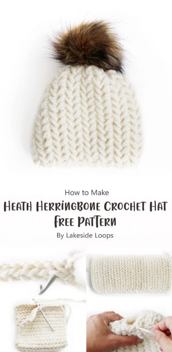 Heath Herringbone Crochet Mittens and Bennie– FREE PATTERN By Lakeside Loops