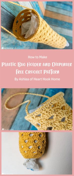 Plastic Bag Holder and Dispenser Free Crochet Pattern By Ashlea of Heart Hook Home