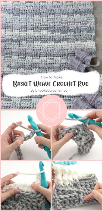 Basket Weave Crochet Rug By bhookedcrochet. com