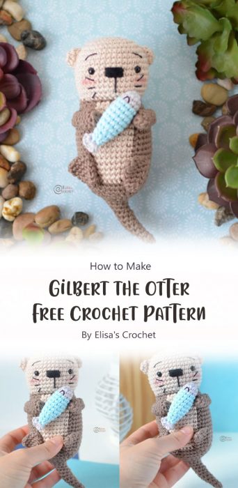 Gilbert the Otter Free Crochet Pattern By Elisa's Crochet