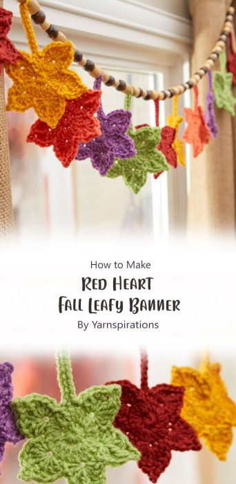 Red Heart Fall Leafy Banner By Yarnspirations