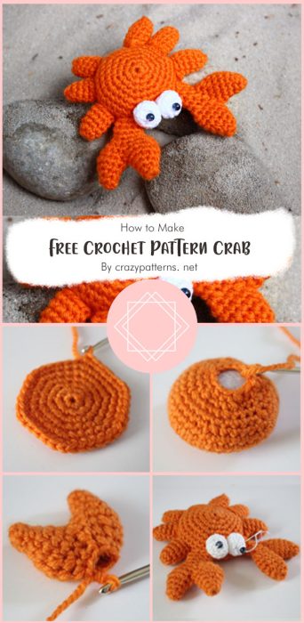Free Crochet Pattern Crab By crazypatterns. net