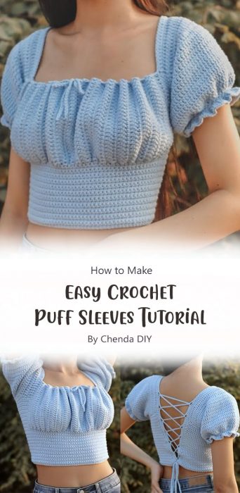 Easy Crochet Puff Sleeves Tutorial By Chenda DIY