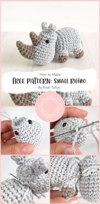 FREE PATTERN Small Rhino By Kristi Tullus