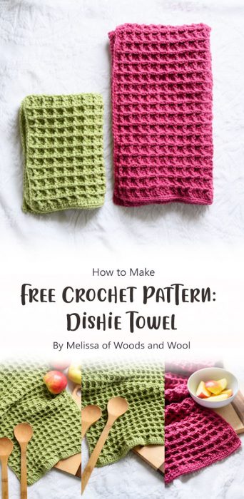 Free Crochet Pattern Dishie Towel By Melissa of Woods and Wool