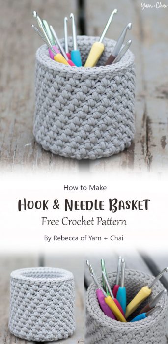 Hook & Needle Basket By Rebecca of Yarn + Chai