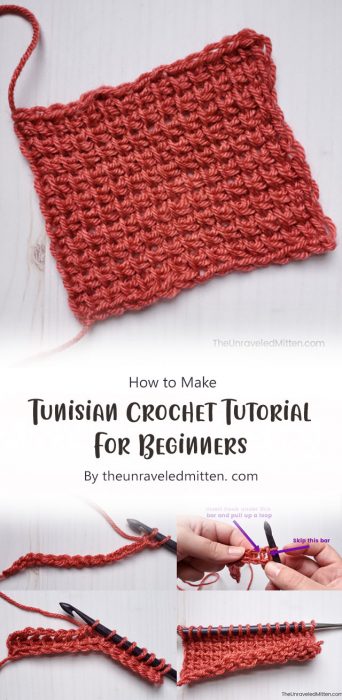 Tunisian Crochet Tutorial For Beginners By theunraveledmitten. com