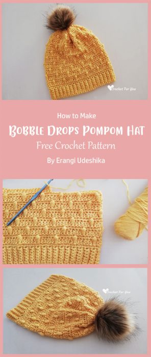 Bobble Drops Pompom Hat By Erangi Udeshika