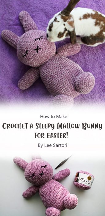 Crochet a Sleepy Mallow Bunny for Easter! By Lee Sartori