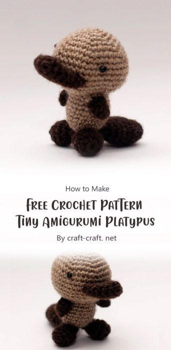 Free Crochet Pattern – Tiny Amigurumi Platypus tutorial By craft-craft. net