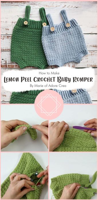Lemon Peel Crochet Baby Romper By Marie of Adore Crea