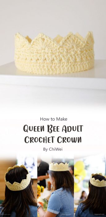 Queen Bee Adult Crochet Crown By ChiWei