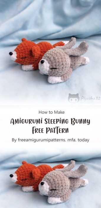 Amigurumi Sleeping Bunny Free Pattern By freeamigurumipatterns. mfa. today