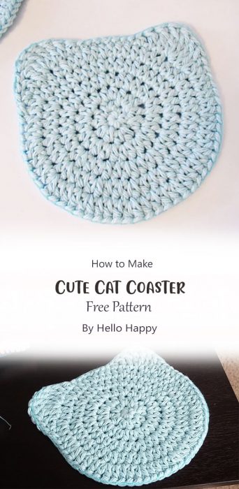 Cute Cat Coaster By Hello Happy