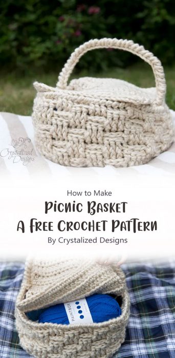 Picnic Basket ~ A Free Crochet Pattern By Crystalized Designs