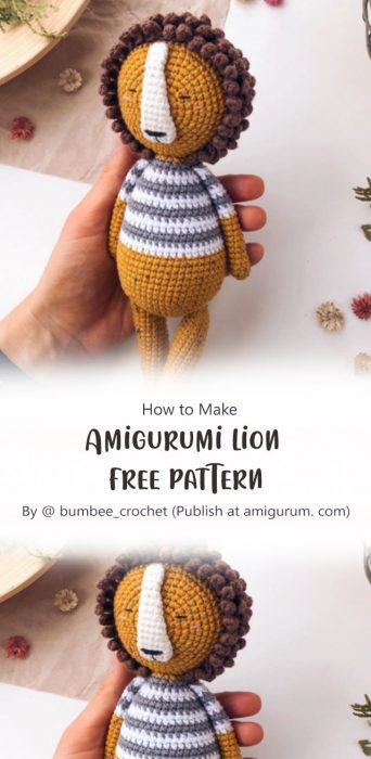 Amigurumi lion free pattern By @ bumbee_crochet (Publish at amigurum. com)