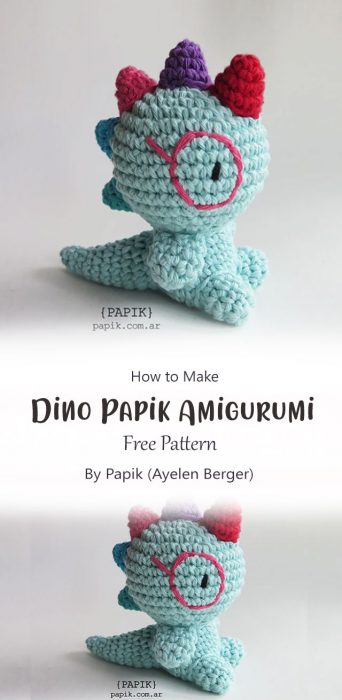 Dino Papik Amigurumi By Papik (Ayelen Berger)