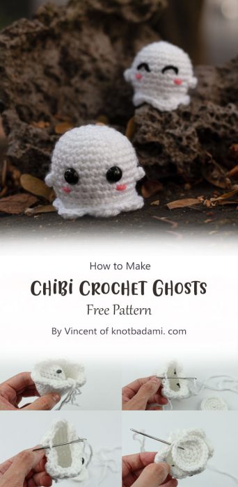 Chibi Crochet Ghosts By Vincent of knotbadami. com