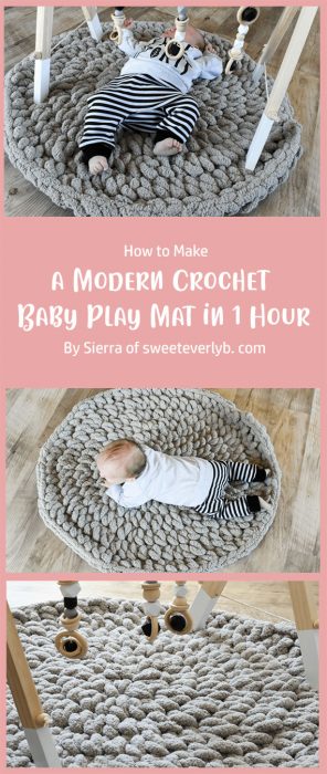 How to Make a Modern Crochet Baby Play Mat in 1 Hour By Sierra of sweeteverlyb. com