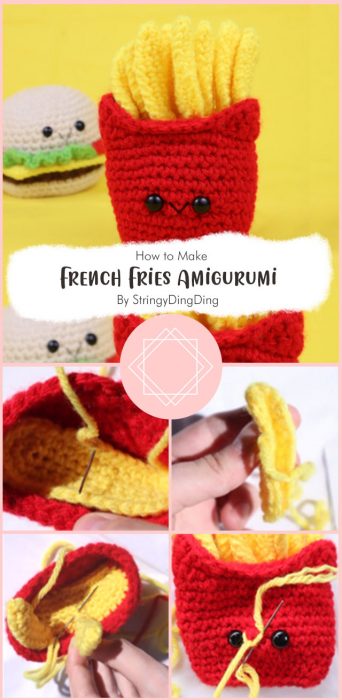French Fries Amigurumi - Free Crochet Pattern By StringyDingDing