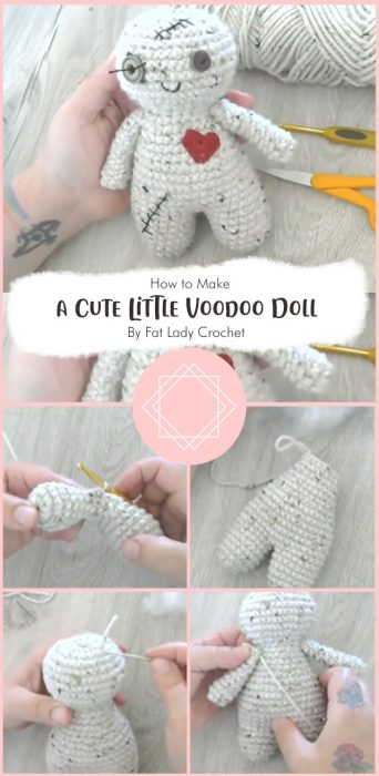 How to Crochet a Cute Little Voodoo Doll By Fat Lady Crochet