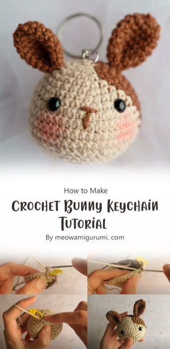 Crochet Bunny Keychain Tutorial By meowamigurumi. com