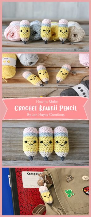 Crochet Kawaii Pencil By Jen Hayes Creations