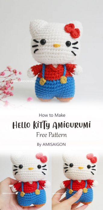 How to Crochet Hello Kitty Amigurumi By AMISAIGON
