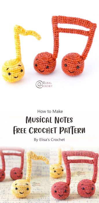 Musical Notes Free Crochet Pattern By Elisa's Crochet