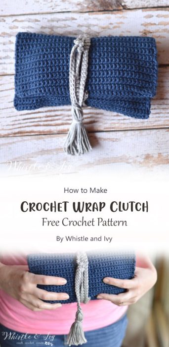 Crochet Wrap Clutch By Whistle and Ivy