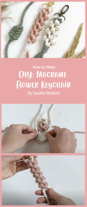 DIY Macrame Flower Keychain By Soulful Notions