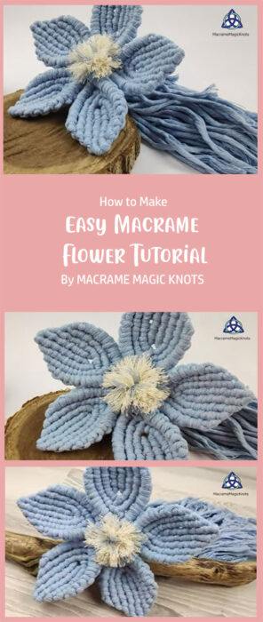 Easy Macrame Flower Tutorial By MACRAME MAGIC KNOTS