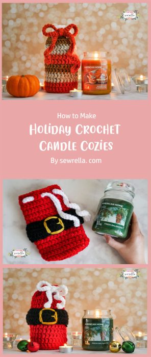 Holiday Crochet Candle Cozies By sewrella. com