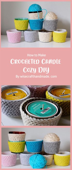 Crocheted Candle Cozy DIY By wisecrafthandmade. com