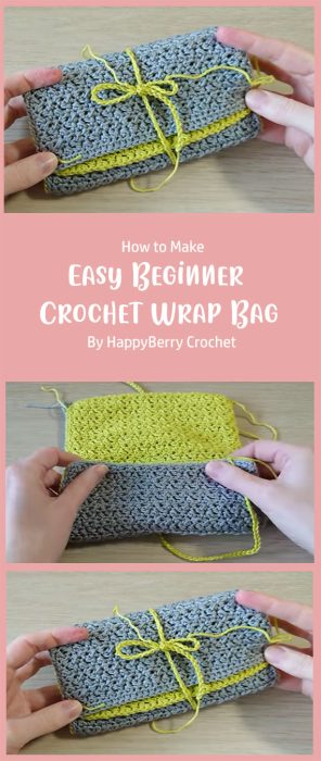 Easy Beginner Crochet Wrap Bag By HappyBerry Crochet